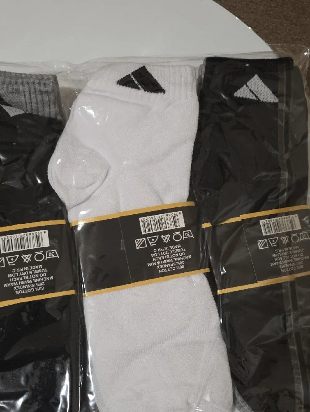 Men's 12-Pack Athletic  Crew White, Gray, Black